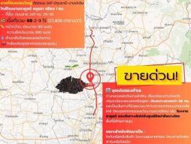 ขายที่ดินติดถนน เแปลงใหญ่สวย ติดถนนสาย 347 ปทุมธานี-บางปะหัน